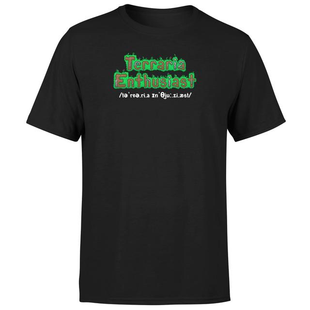 Terraria Enthusiast Unisex T-Shirt - Black - L - Svart on Productcaster.