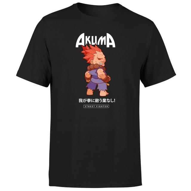 Street Fighter Akuma Unisex T-Shirt - Black - 4XL - Black on Productcaster.