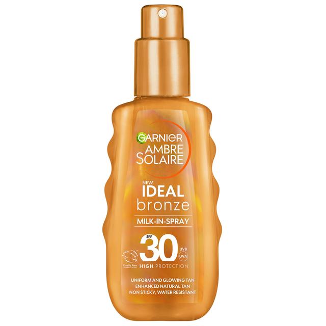 Garnier Ambre Solaire Ideal Bronze Milk-In Tanning Spray for Face and Body SPF30 150ml on Productcaster.