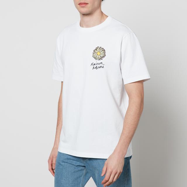 Maison Kitsuné Floating Flower Cotton T-Shirt - XL on Productcaster.