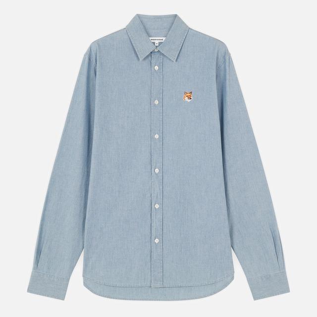 Maison Kitsuné Fox Head Classic Cotton Long Sleeved Shirt - 40/16 Inches on Productcaster.