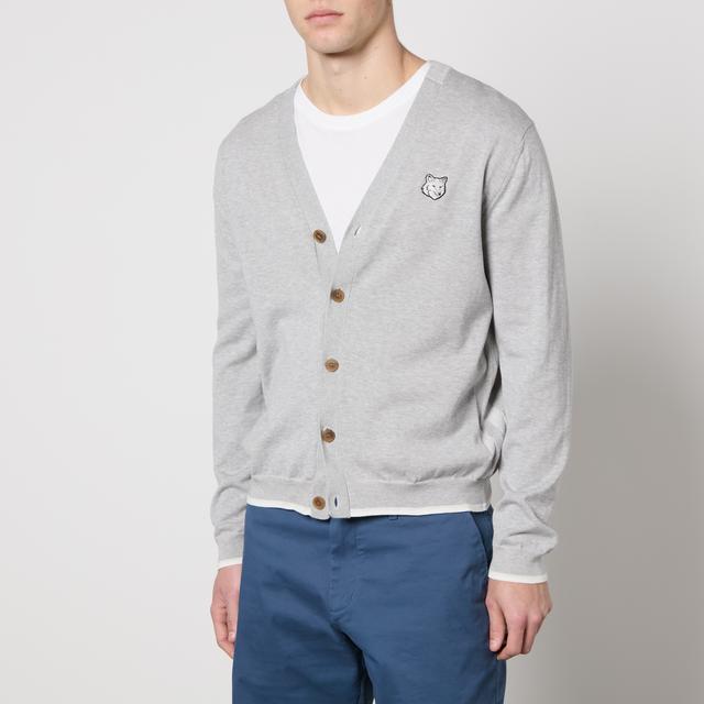 Maison Kitsuné Logo-Appliquéd Cotton Knit Cardigan - M on Productcaster.