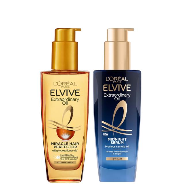 L'Oréal Paris Elvive Extraordinary Oil Nourished Hair Treatment Day and Night Routine Set for Dry Hair on Productcaster.