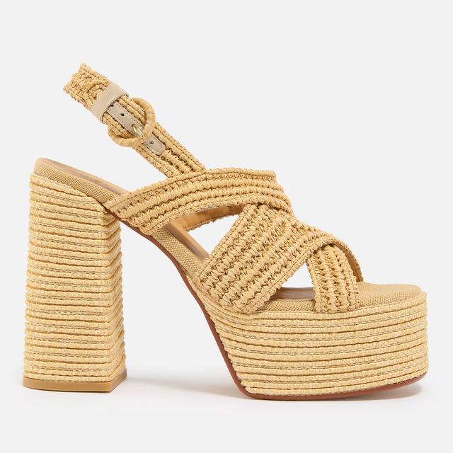 Castañer Women's Fulvia Faux Raffia Platform Heeled Sandals - 4 on Productcaster.