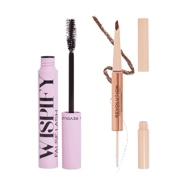 Makeup Revolution Wispify and Fluffy Brow Bundle (Various Shades) - Medium Brown on Productcaster.