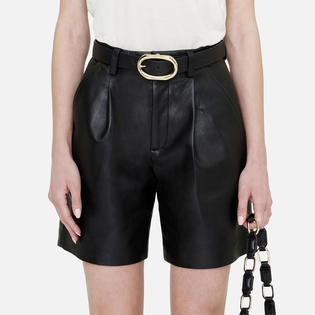 Anine Bing Recycled Leather and Faux Leather Carmen Shorts - W32 on Productcaster.