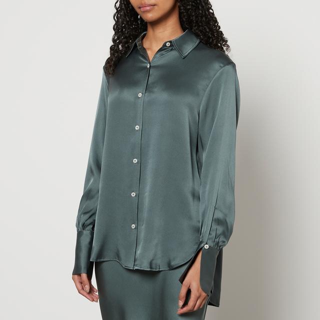 Anine Bing Monica Silk-Satin Shirt - M on Productcaster.