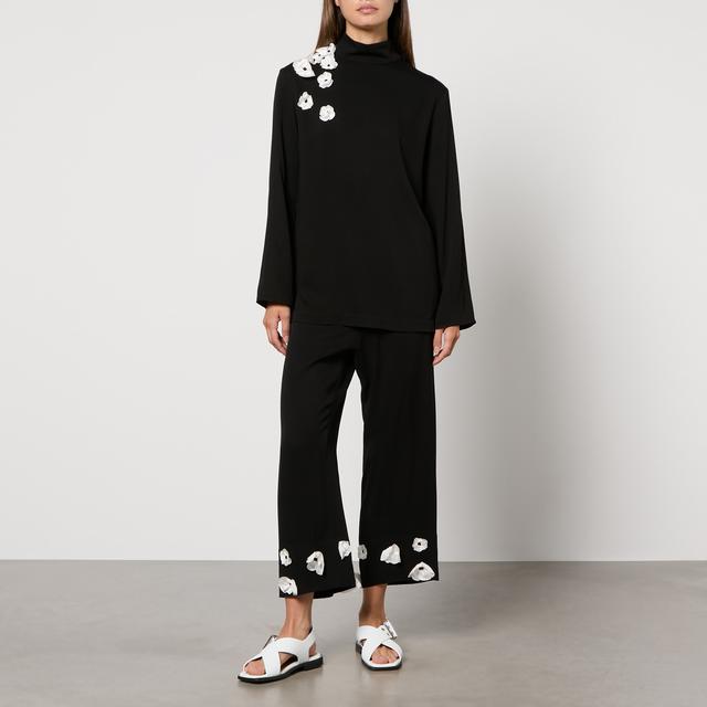 Sleeper The Bloom Black Tie Woven Pyjama Set - M on Productcaster.