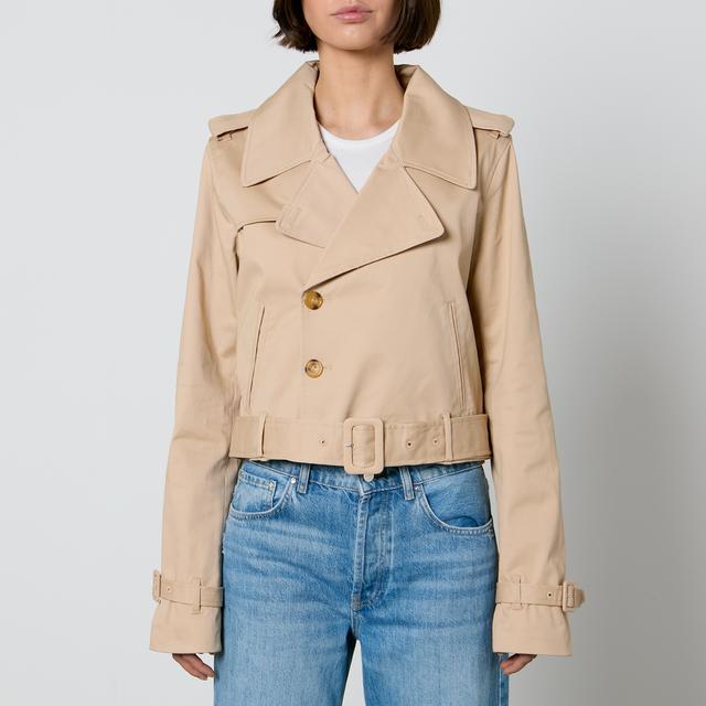 Good American Chino Gaberdine Cropped Trench Jacket - L/XL on Productcaster.