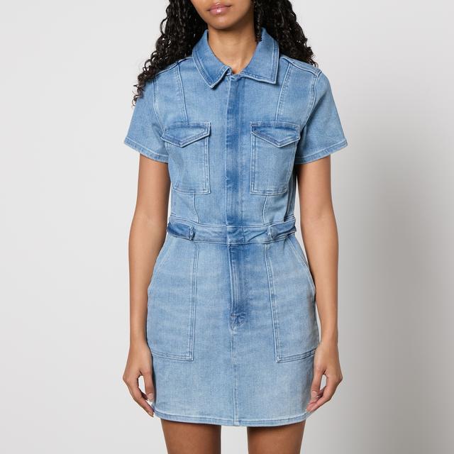 Good American Fit For Success Stretch-Denim Mini Dress - US 8/UK 12 on Productcaster.