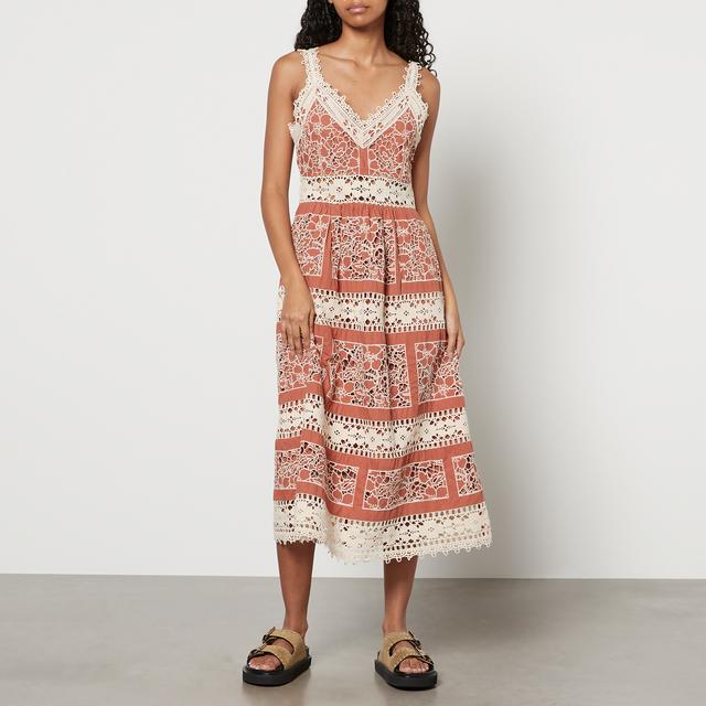 Sea New York Joah Guipure Lace and Cotton Sleeveless Midi Dress - US 10/UK 14 on Productcaster.