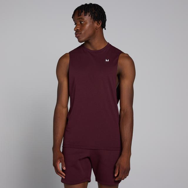 MP Férfi Rest Day Drop Armhole Tank Trikó - Deep Berry - XS on Productcaster.