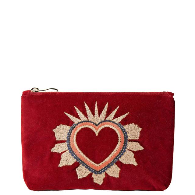 Elizabeth Scarlett Sacred Heart Rouge Velvet Mini Pouch on Productcaster.