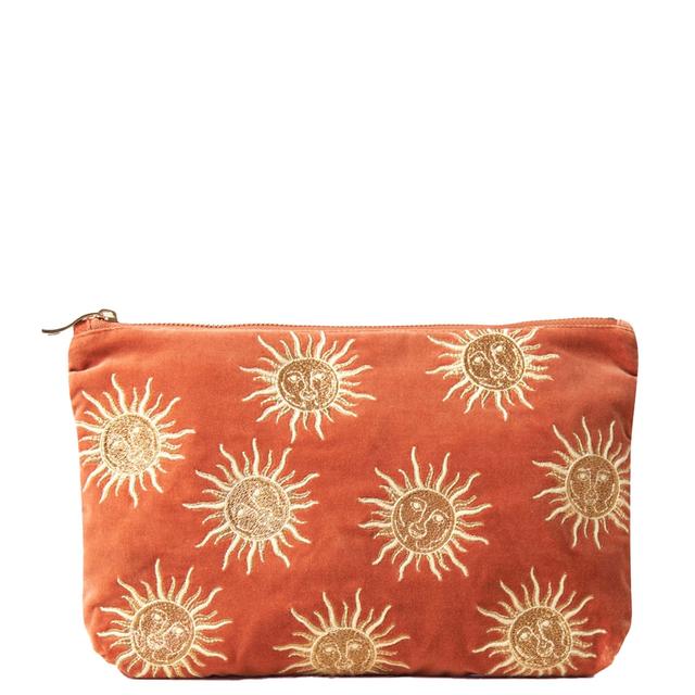 Elizabeth Scarlett Sun Goddess Rust Velvet Everyday Pouch on Productcaster.