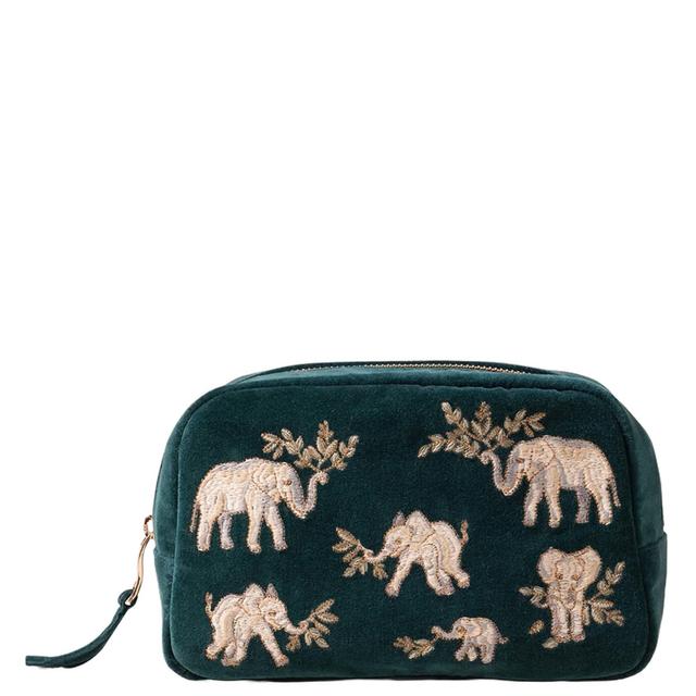 Elizabeth Scarlett Elephant Herd Emerald Cosmetics Bag on Productcaster.