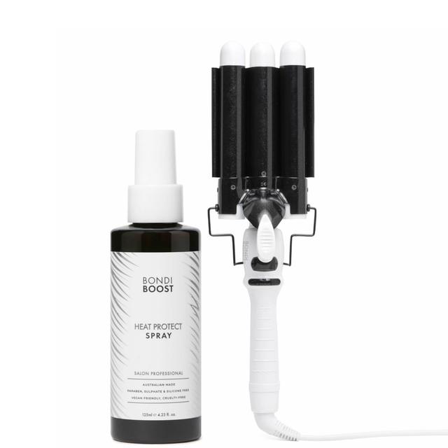 BondiBoost 25mm Mini Wave Wand and Heat Protect Spray 125ml Bundle on Productcaster.