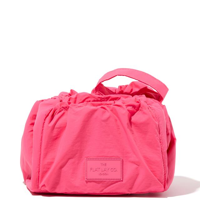 The Flat Lay Co. Drawstring Makeup Bag - Pink Parachute on Productcaster.