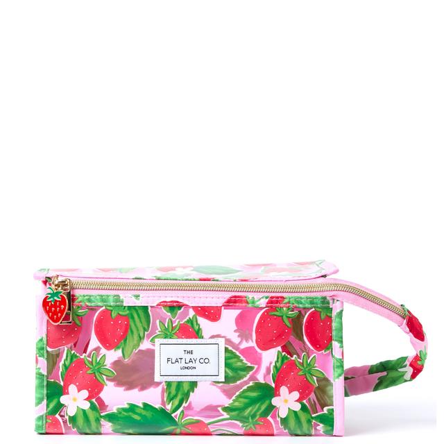 The Flat Lay Co. Open Flat Makeup Jelly Box Bag - Summer Strawberries on Productcaster.