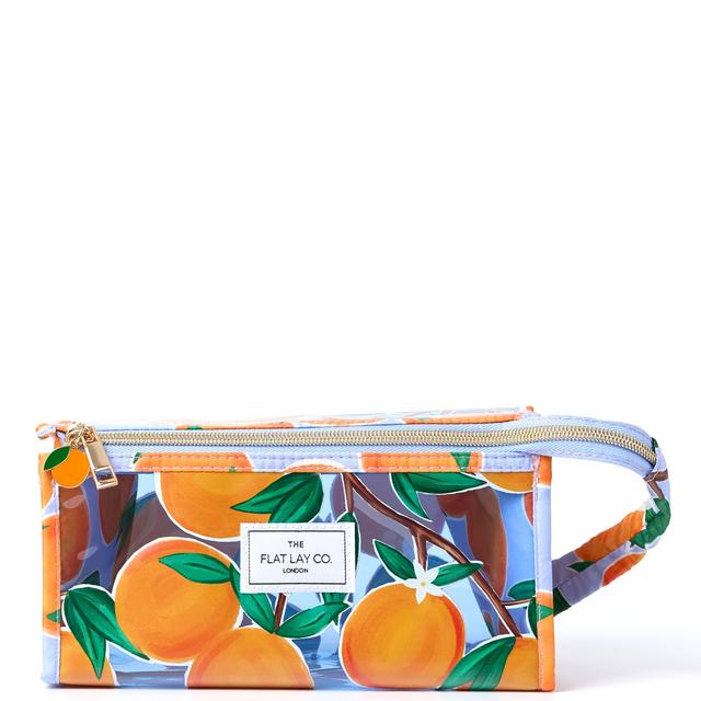 The Flat Lay Co. Open Flat Makeup Jelly Box Bag - Mediterranean Oranges on Productcaster.