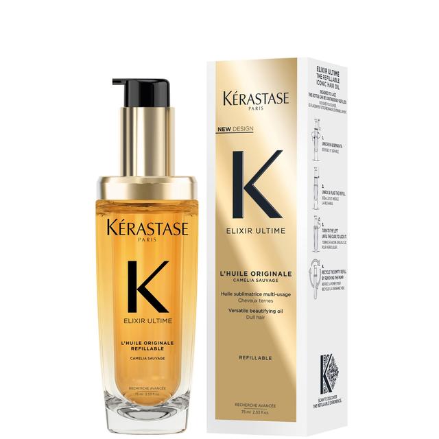 Kérastase Elixir Ultime Hair Oil L'Huile Originale Refillable, For All Hair Types with Argan Oil & Heat Protection 75ml on Productcaster.