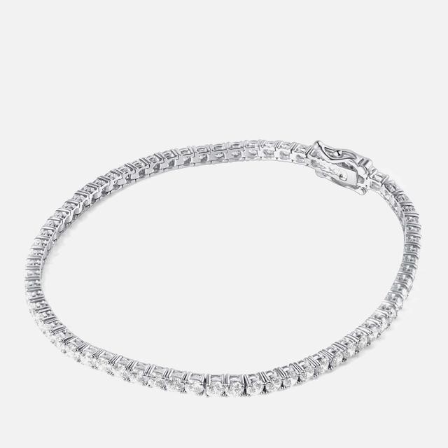 Carat London Francine White Gold-Plated Tennis Bracelet - 18 cm on Productcaster.