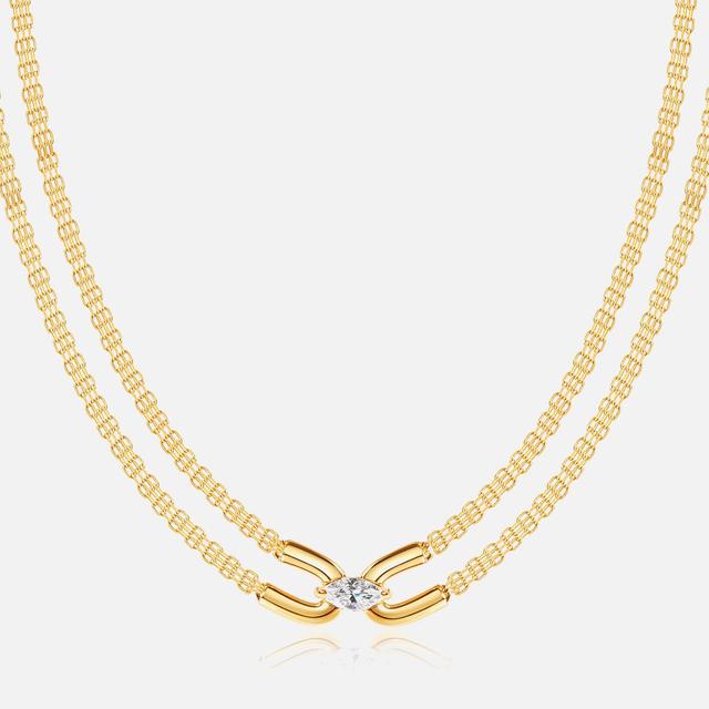 Carat London Cyndi Gold-Plated Sterling Silver Necklace on Productcaster.