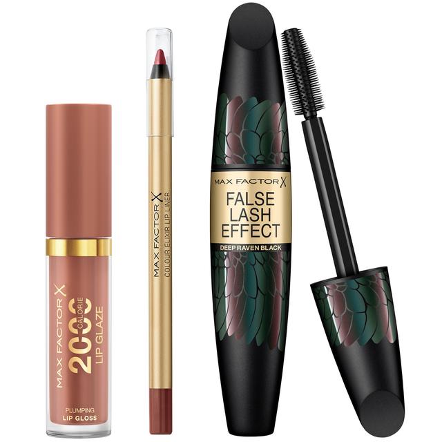 Max Factor Lip Gloss, Lip Liner and Mascara Bundle (Various Shades) - Warm Brown on Productcaster.