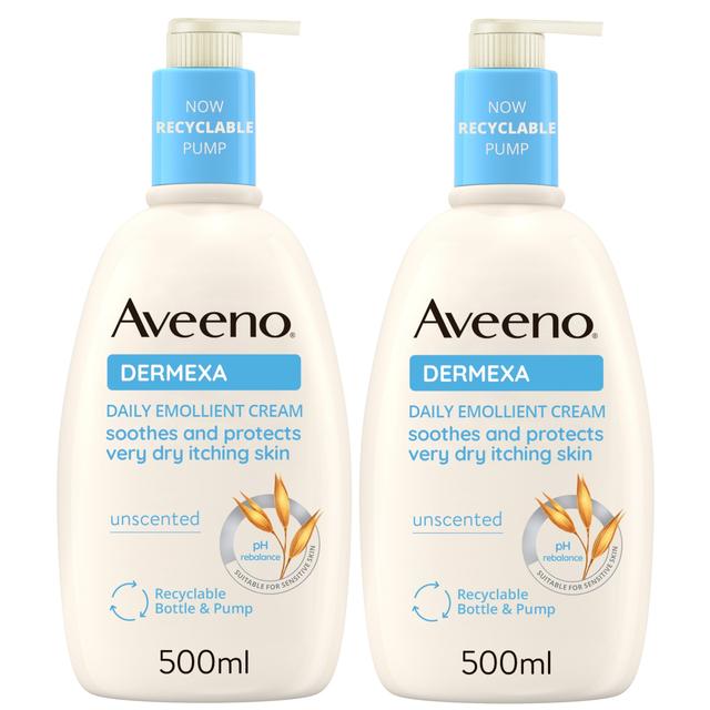 Aveeno Dermexa Cream Duo for Very Dry Itchy Skin 1L Mega Bundle on Productcaster.