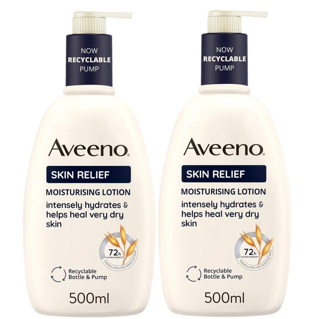 Aveeno Skin Relief Lotion Duo for Intense Hydration 1L Mega Bundle on Productcaster.