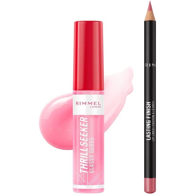 Rimmel Thrill Seeker Glassy Gloss and Lasting Finish Lip Liner (Various Shades) - 150 Pink Candy on Productcaster.