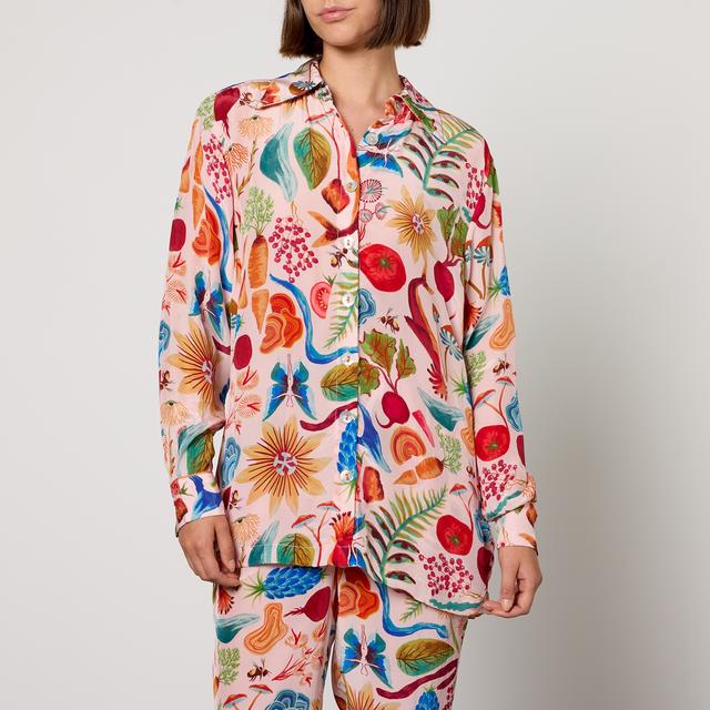 Farm Rio Printed Crepe Pyjama Shirt - L on Productcaster.