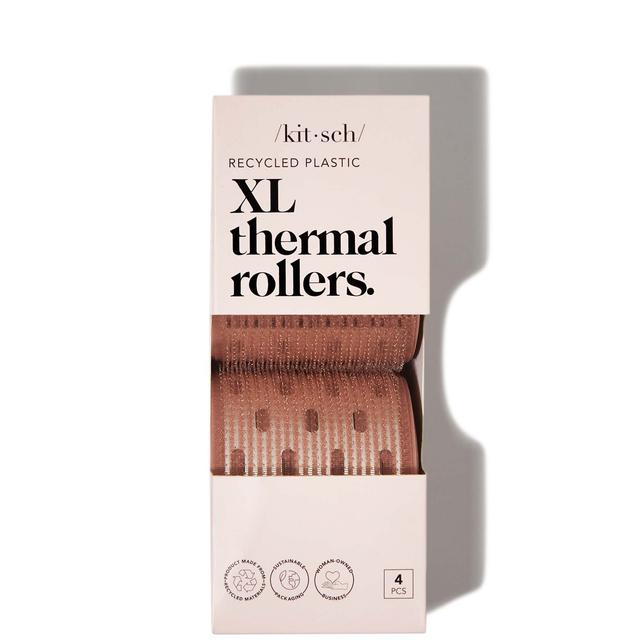 Kitsch Recycled Plastic XL Thermal Rollers 4 Piece Set - Terracotta on Productcaster.