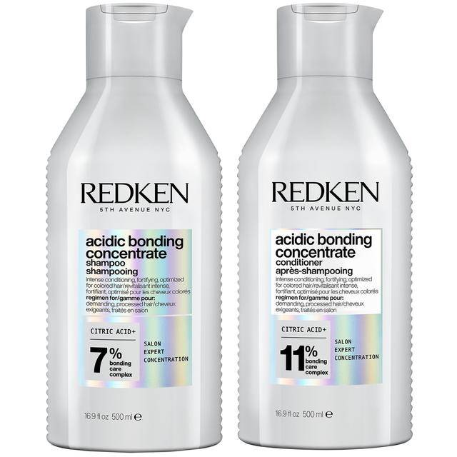 Redken Acidic Bonding Concentrate Shampoo and Conditioner 500ml Bond Repair Supersize Bundle on Productcaster.