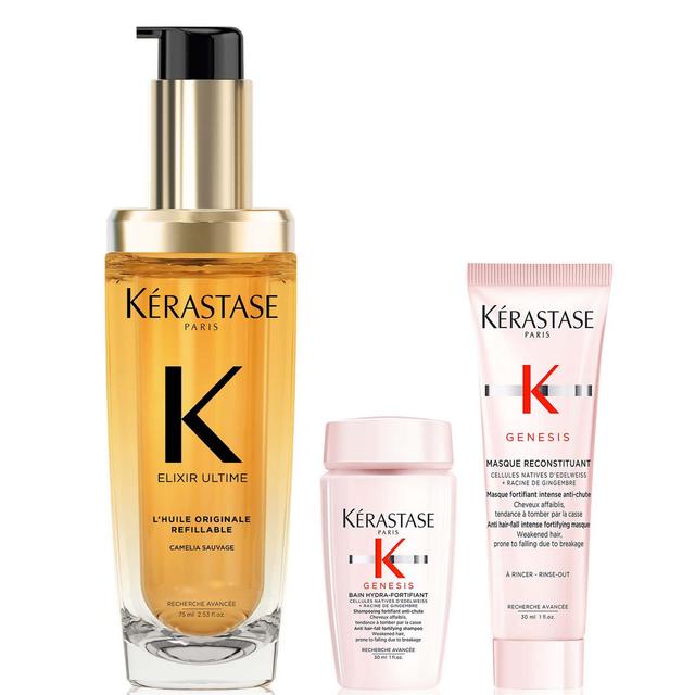 Kérastase Elixir Ultime L'Huile Originale Hair Oil 75ml with Mini Deluxe Genesis Shampoo 30ml and Mask 30ml Duo on Productcaster.