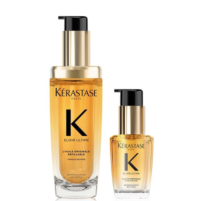 Kérastase Elixir Ultime L'Huile Originale Hair Oil 75ml and Elixir Ultime Hair Oil 30ml Travel Size Duo for All Hair Types on Productcaster.