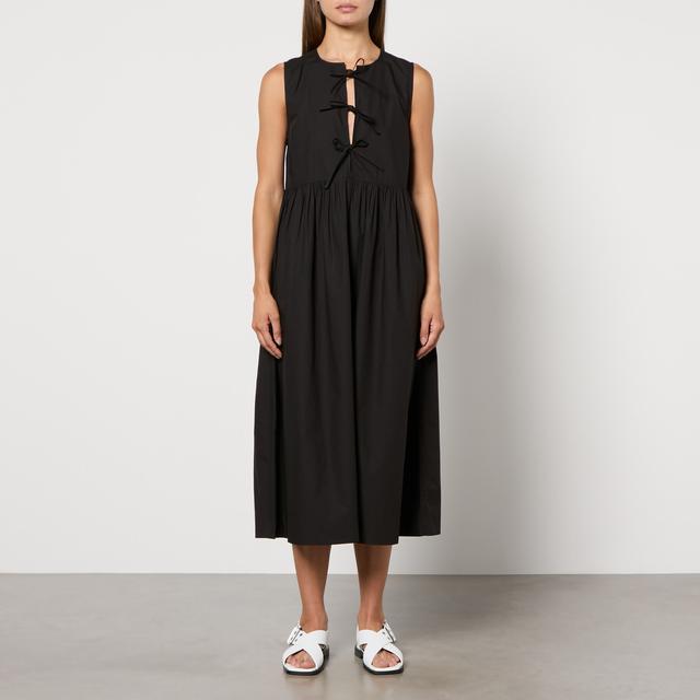 Ganni Cotton-Poplin Midi Dress - EU 38/UK 10 on Productcaster.