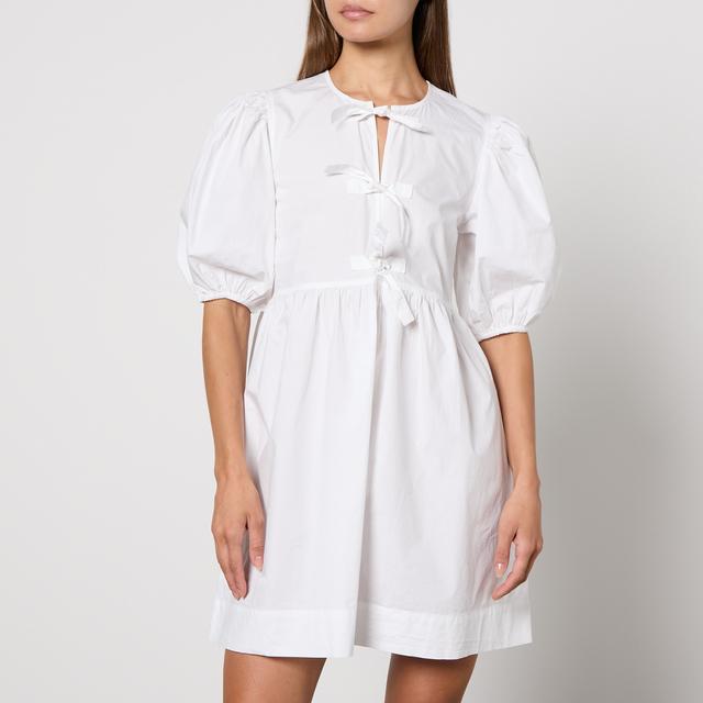 Ganni Cotton-Poplin Mini Dress - EU 38/UK 10 on Productcaster.