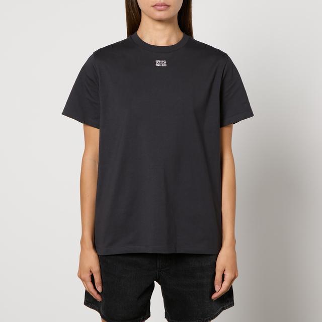 Ganni Basic Organic Cotton-Jersey T-Shirt - L on Productcaster.