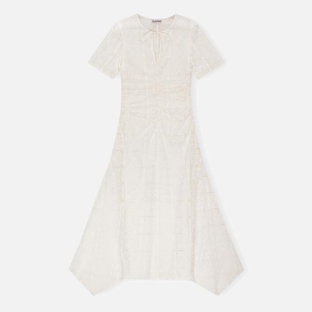 Ganni Broderie Anglaise Cotton Maxi Dress - EU 42/UK 14 on Productcaster.