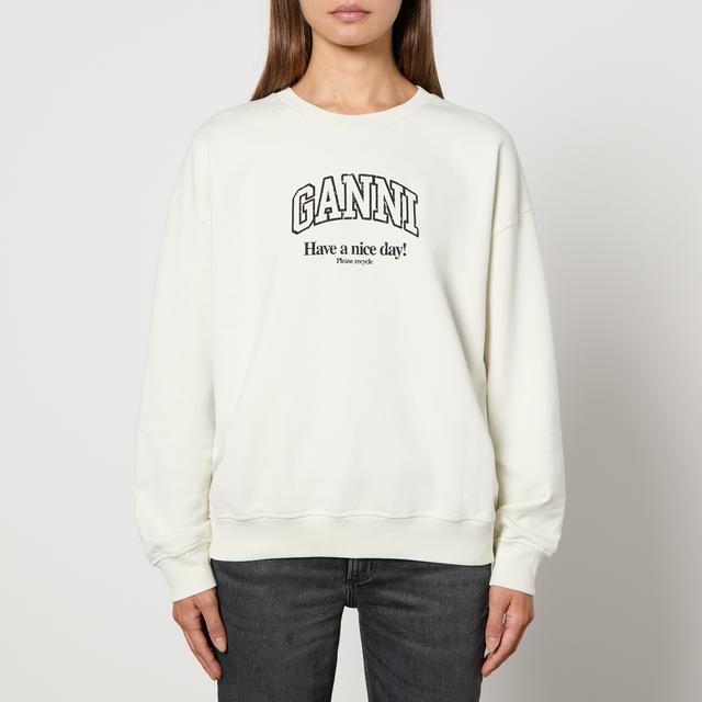 Ganni Isoli Organic Cotton-Jersey Oversized Sweatshirt - S/M on Productcaster.