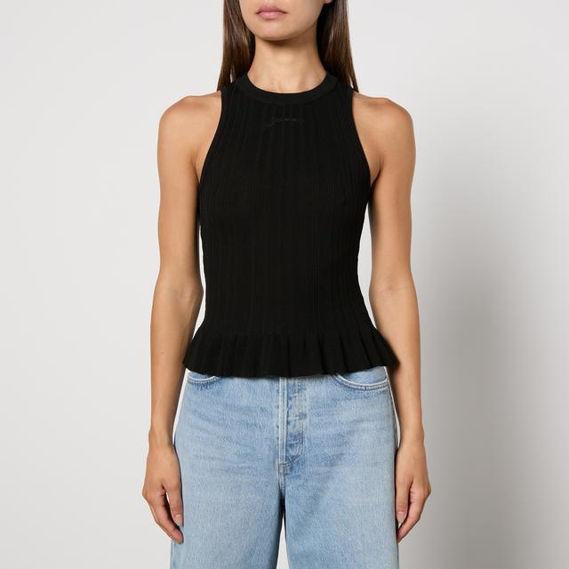 Ganni Ribbed Knit Tank Top - XS on Productcaster.