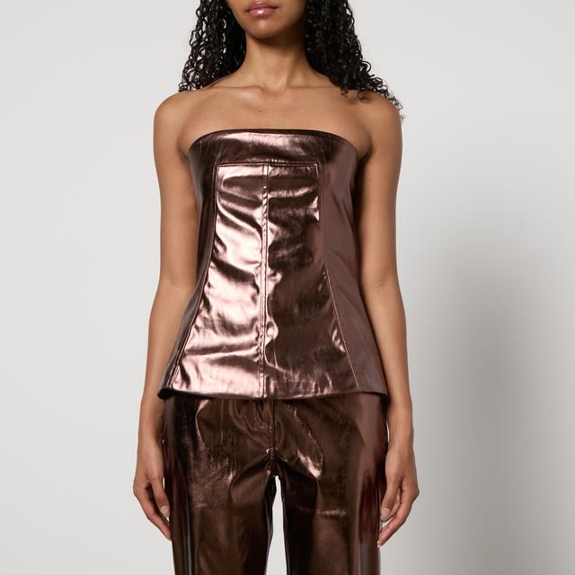 Amy Lynn Johanna Faux Leather Tube Top - S on Productcaster.