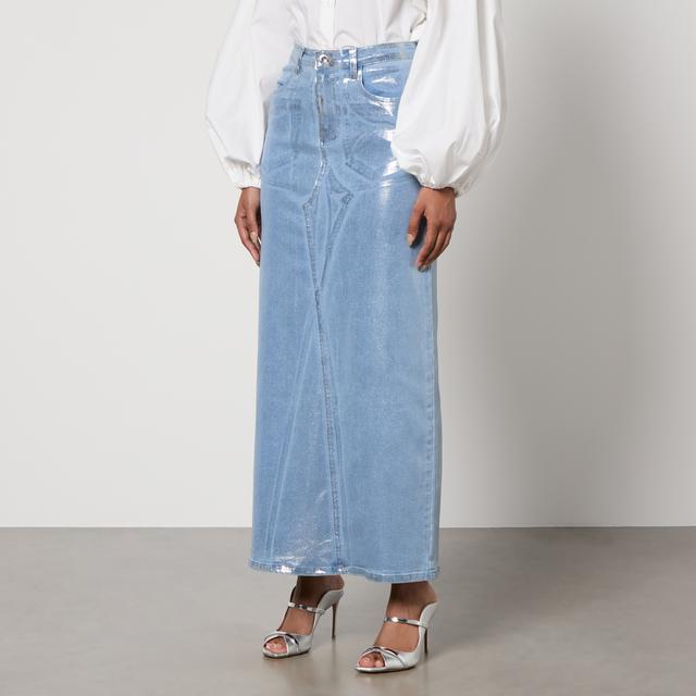 Amy Lynn Mimi Coated Denim Maxi Skirt - UK 8 on Productcaster.