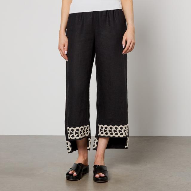 By Malene Birger Mirabellos Embroidered Linen Trousers - DK 34/UK 6 on Productcaster.