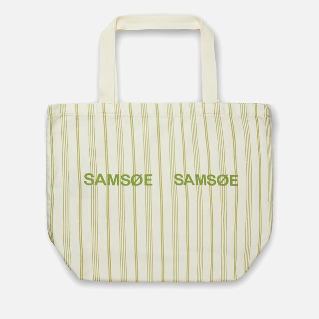 Samsøe Samsøe Frinka Organic Cotton-Canvas Tote Bag Green on Productcaster.