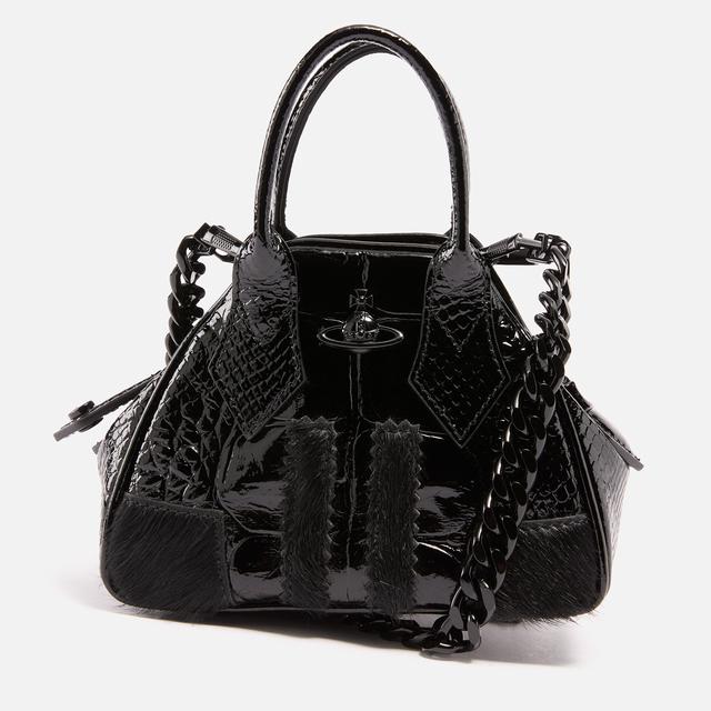 Vivienne Westwood Mini Yasmine Patent Leather Bag Black on Productcaster.