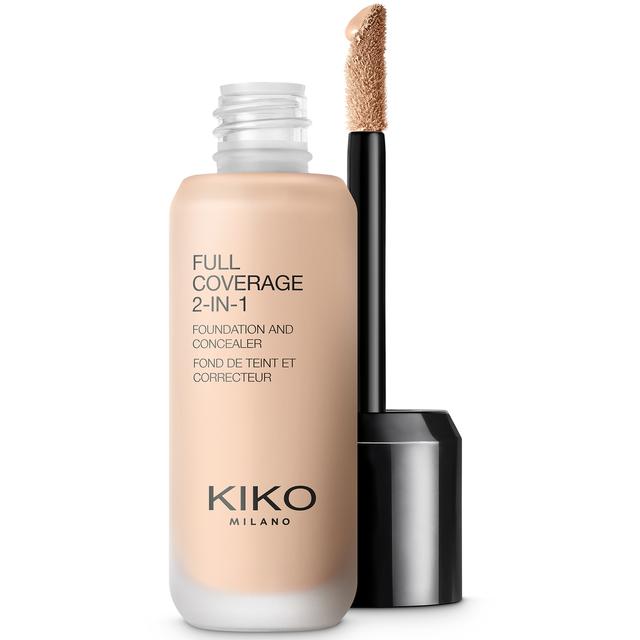 KIKO Milano Full Coverage 2-in-1 Foundation and Concealer 25ml (Various Shades) - 01 Neutral on Productcaster.