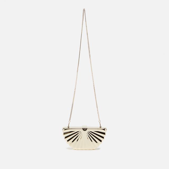 Ted Baker Luciie Fan Gold-Tone Clutch Bag on Productcaster.