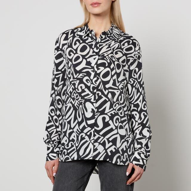 Stine Goya Wal Monogram Print Tencel Lyocell-Blend Shirt - S on Productcaster.