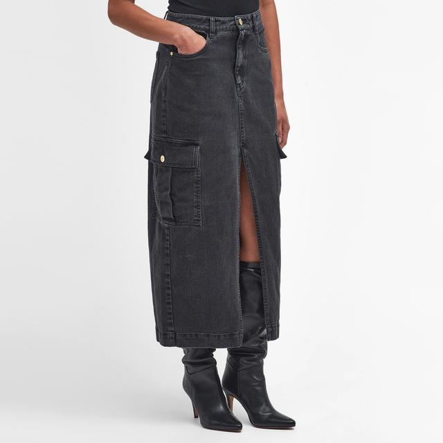 Barbour International Tamsin Denim Maxi Skirt - UK 12 on Productcaster.